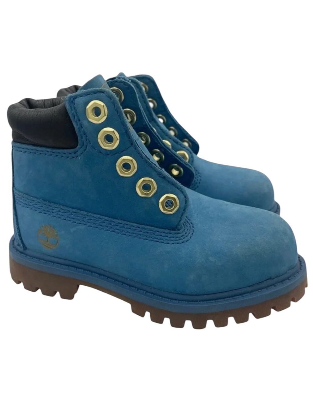 Timberland toddler premium WP nubuck blue boots Size 7